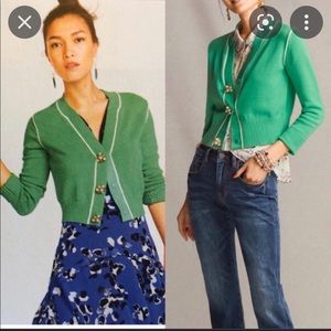 CAbi Green Cardigan Sweater Willis